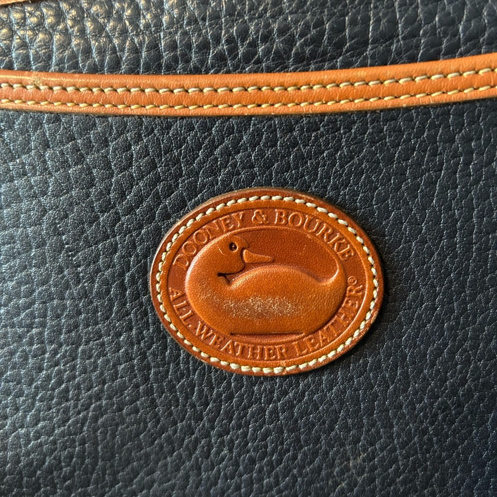 Dooney & Bourke Navy and Tan Crossbody Bag - Picture 13 of 15